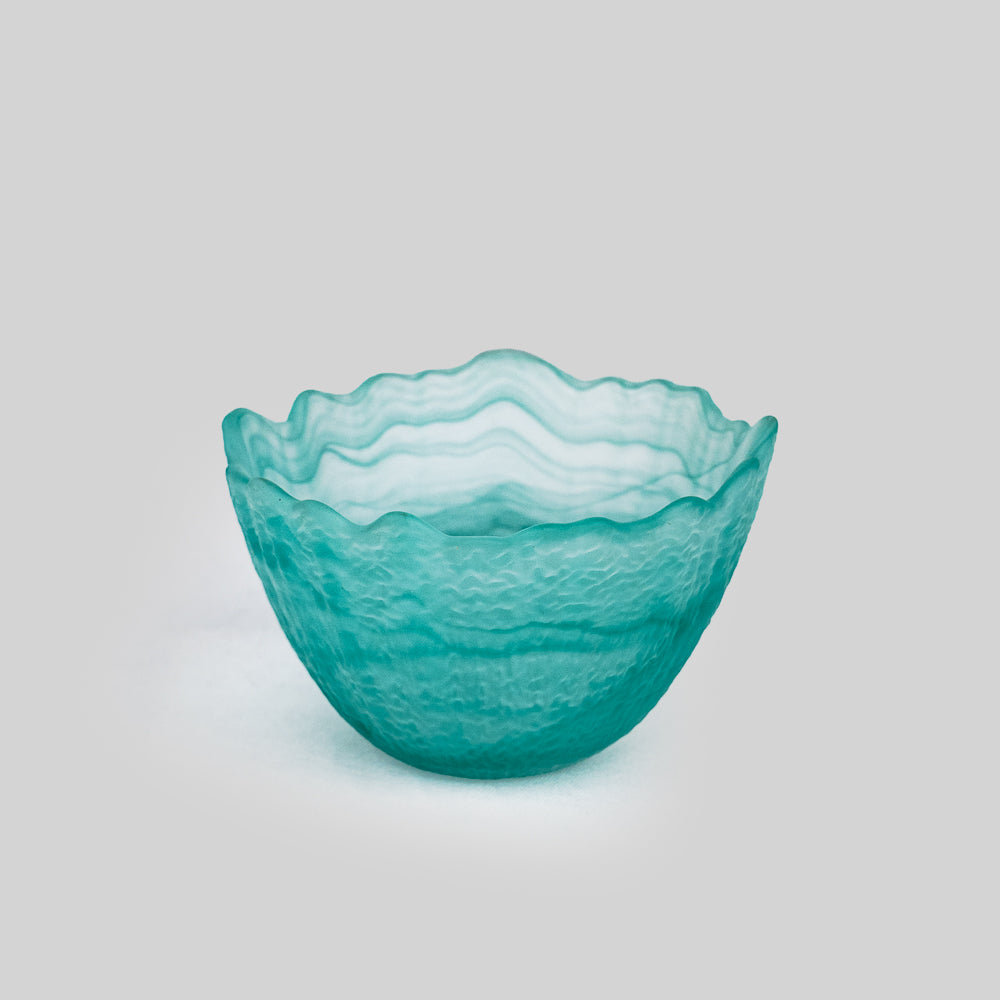 Artisan Teal Glass Plates