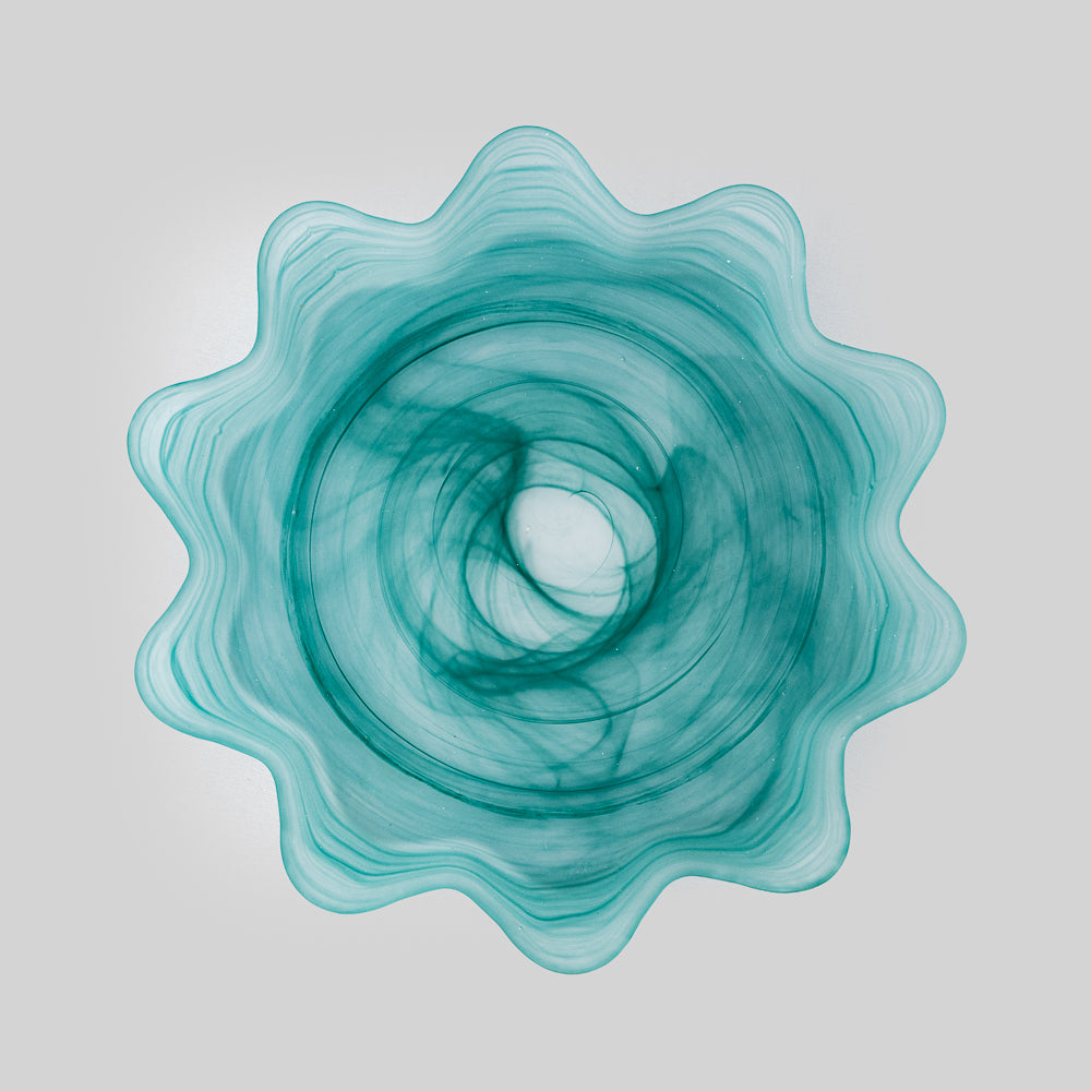 Artisan Teal Glass Plates