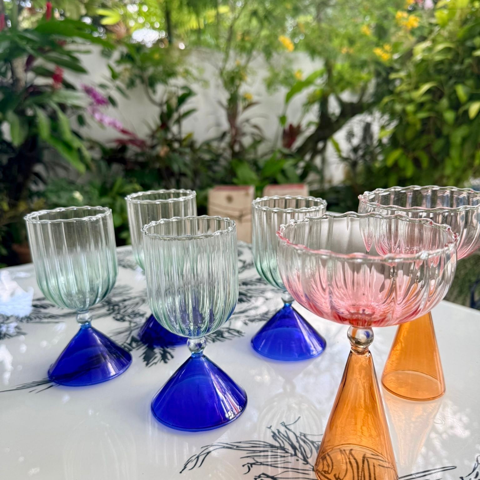 Tinted Gradient Coupette Glass