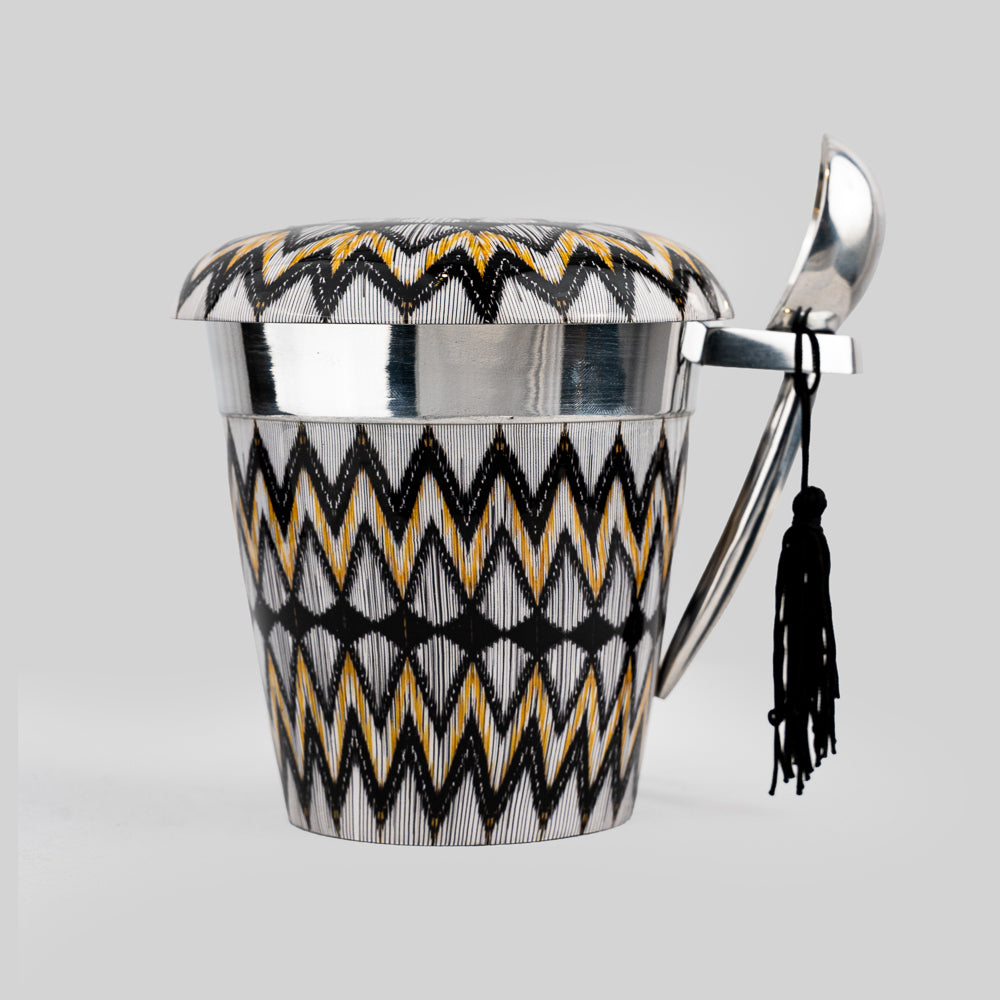 "Woven Luxe Missoni Print Ice Cream Holders designed for stylish and convenient serving.