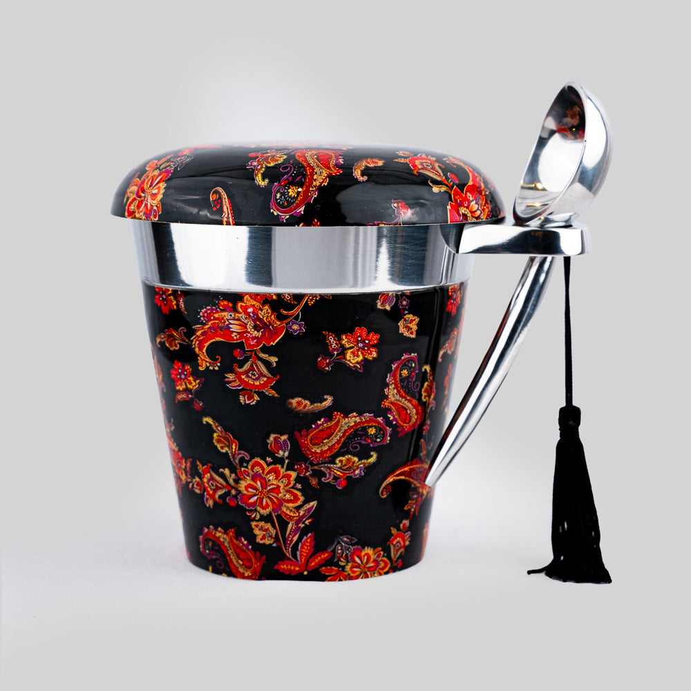 "Chic paisley bloom ice cream pint holders perfect for any ice cream enthusiast."Tyetye India