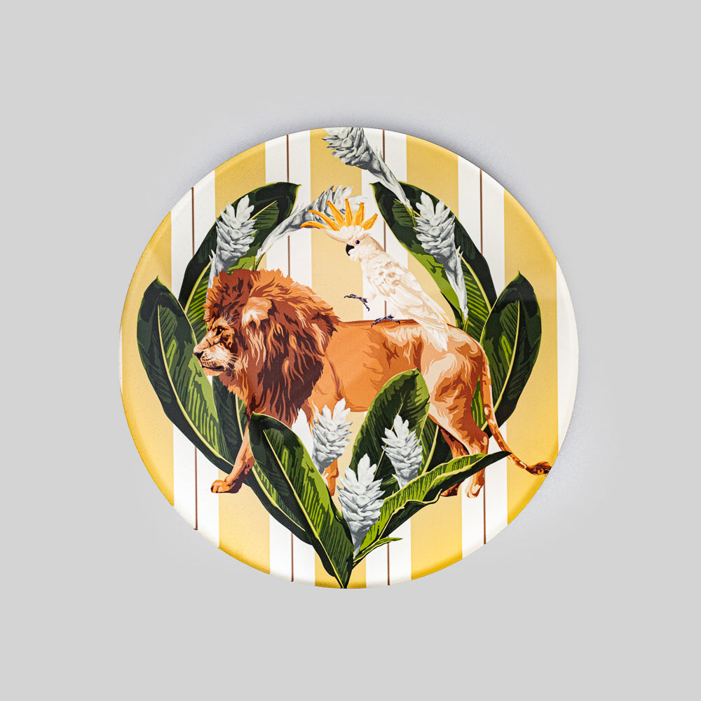 Artistic representation of a lion print highlighting its majestic features