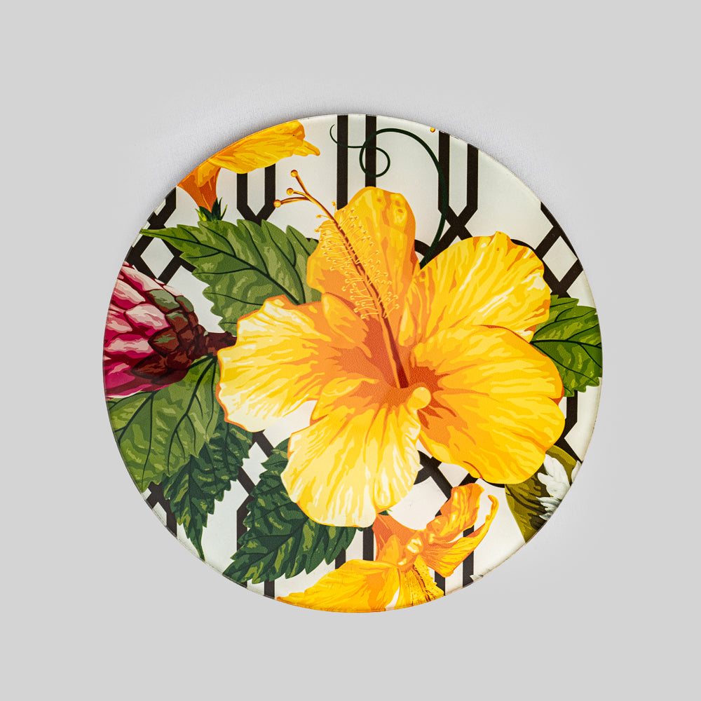 Yellow flower with delicate petals swaying in the breeze