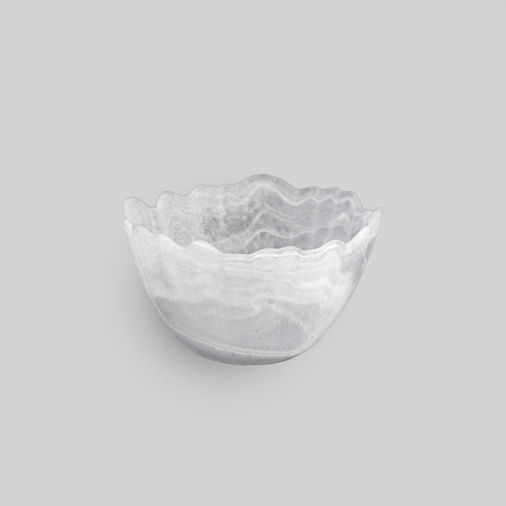 sculptural glass bowl