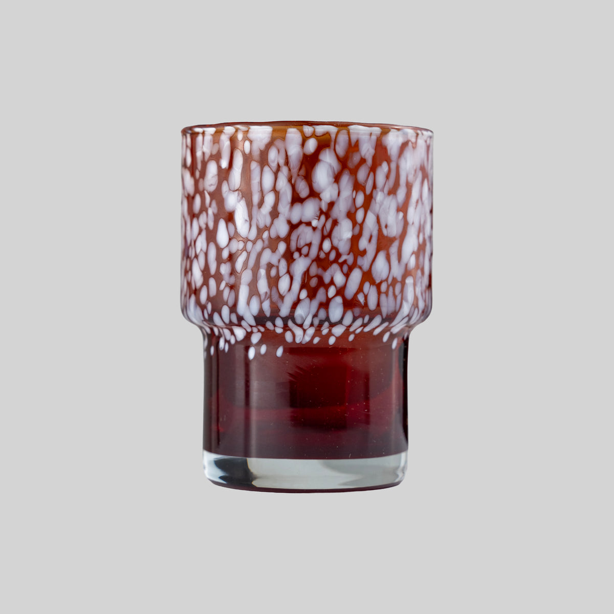 Speckled on the Rocks Glasses Burgundy