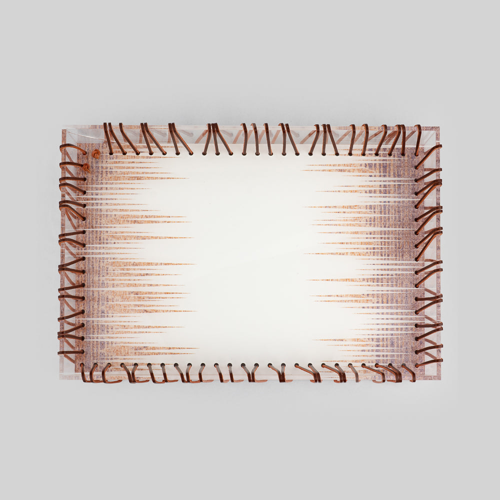 Vertex Luxe Acrylic Tray with Faux Leather Weave