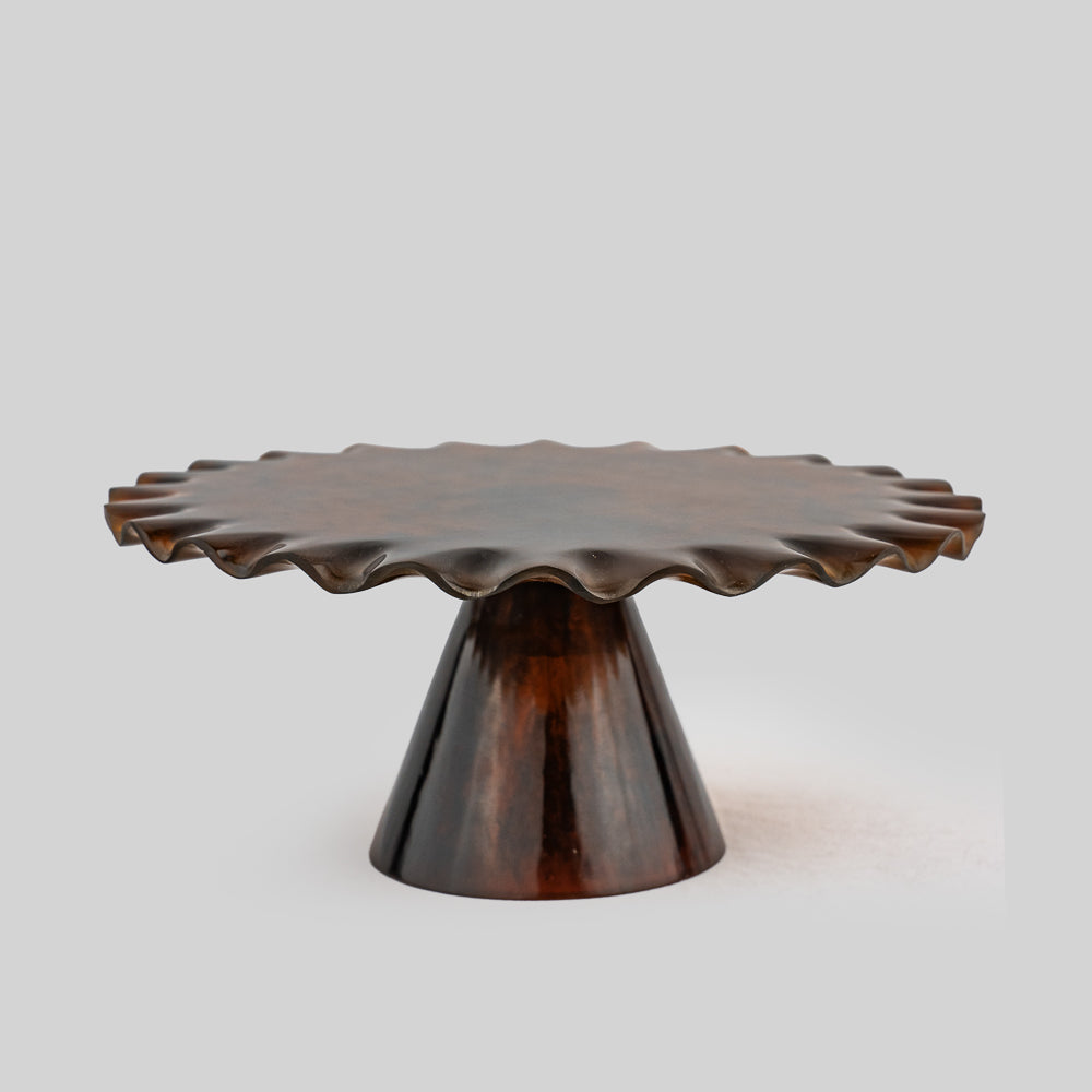 Tortoise Shell  Cake Platter