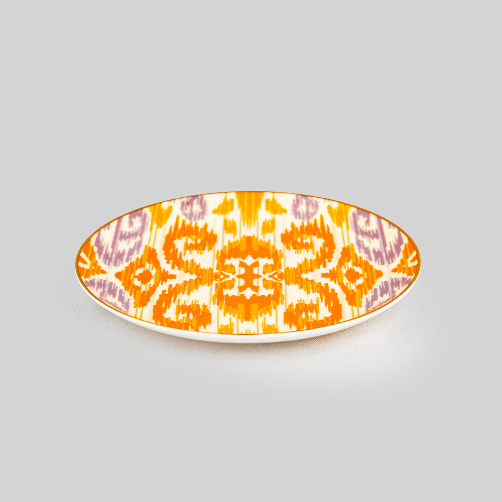 Sunset Gold Ikat Plate