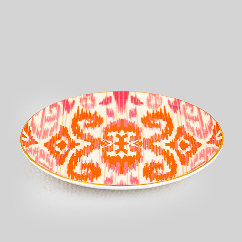Orange Ikat Plate