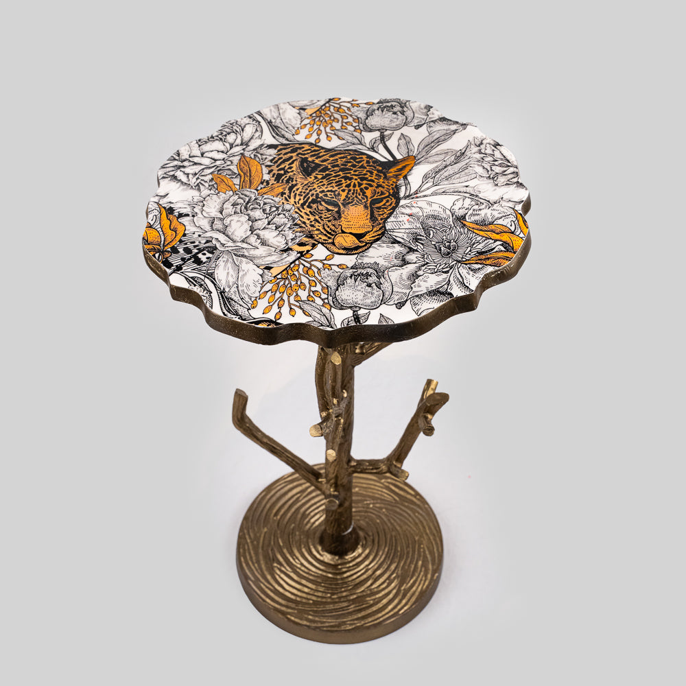 Savanna Leopard Side Table