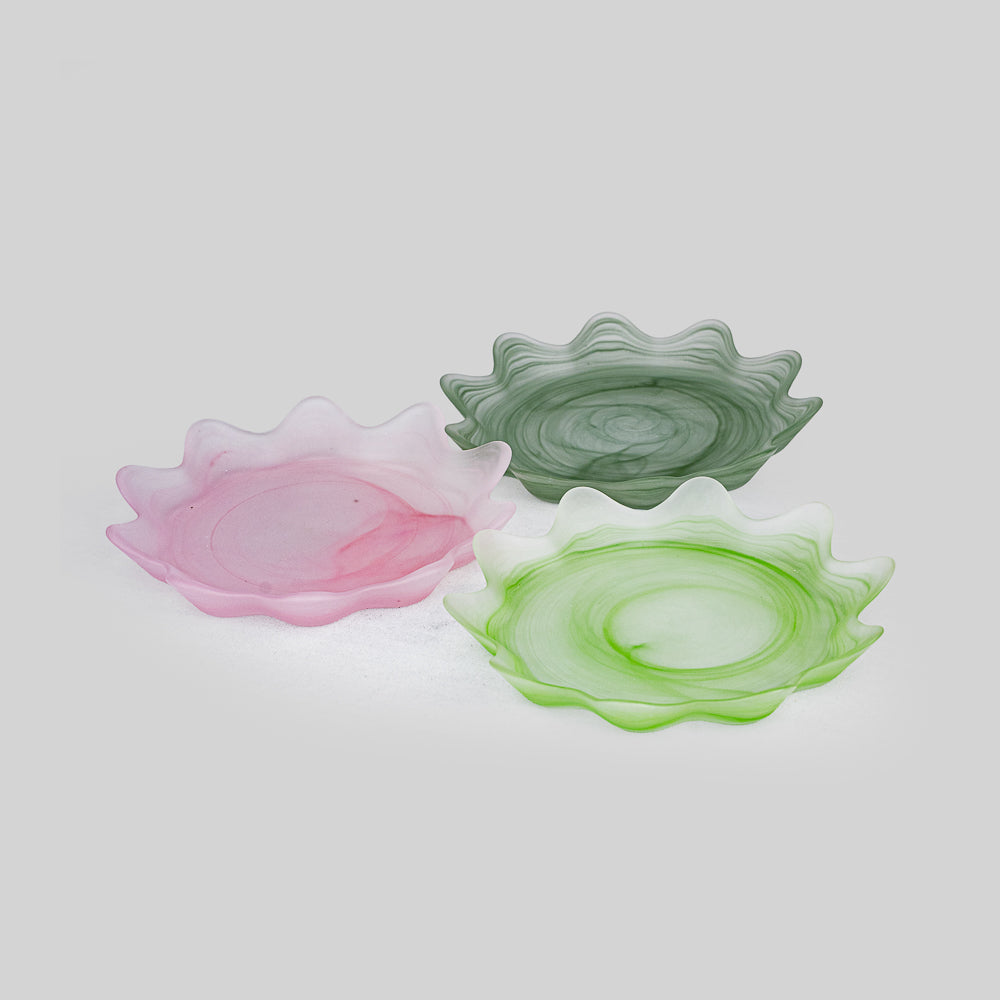 Artisan Pink Glass Plates