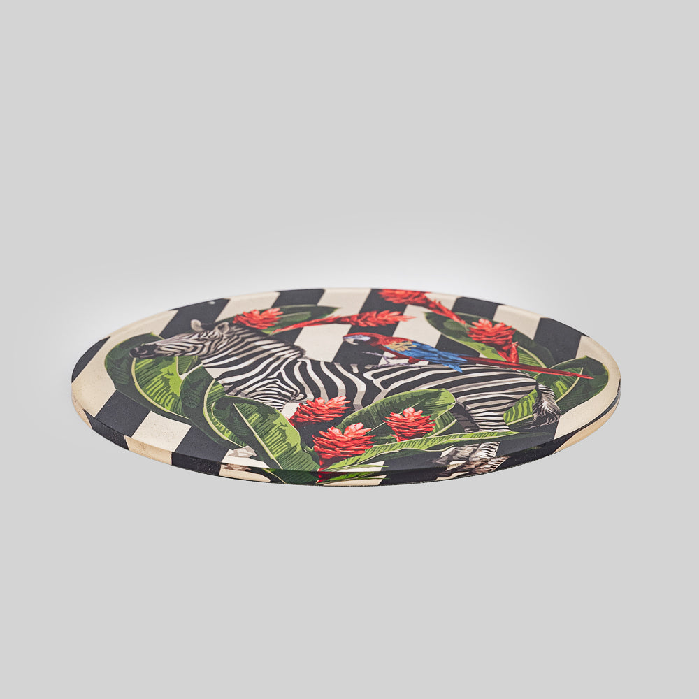 Acrylic Zebra  Print Trivet