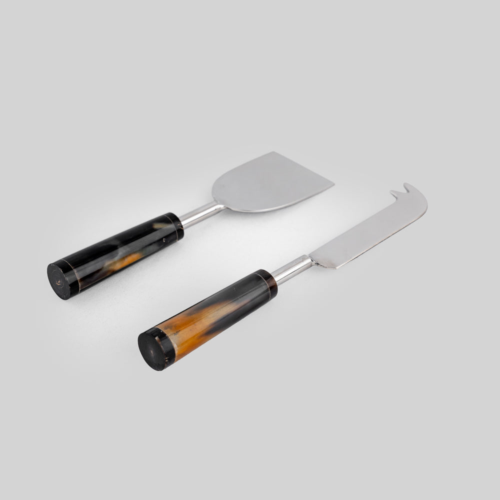Stylish horn cheese knives for cheese boards