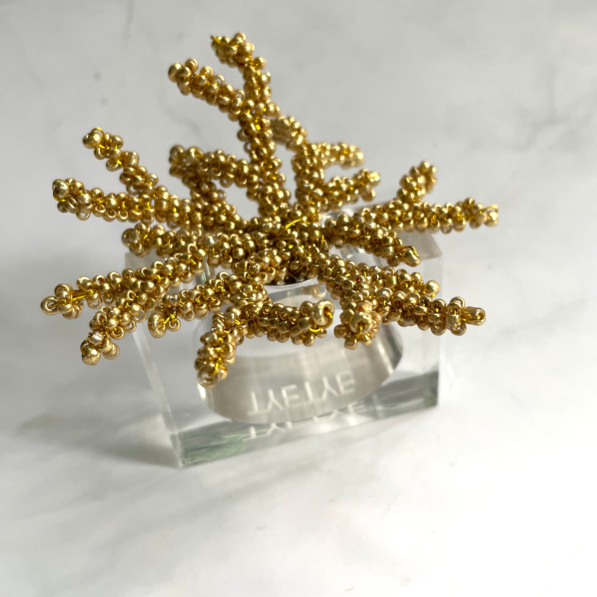 Gold Beaded Napkin Rings