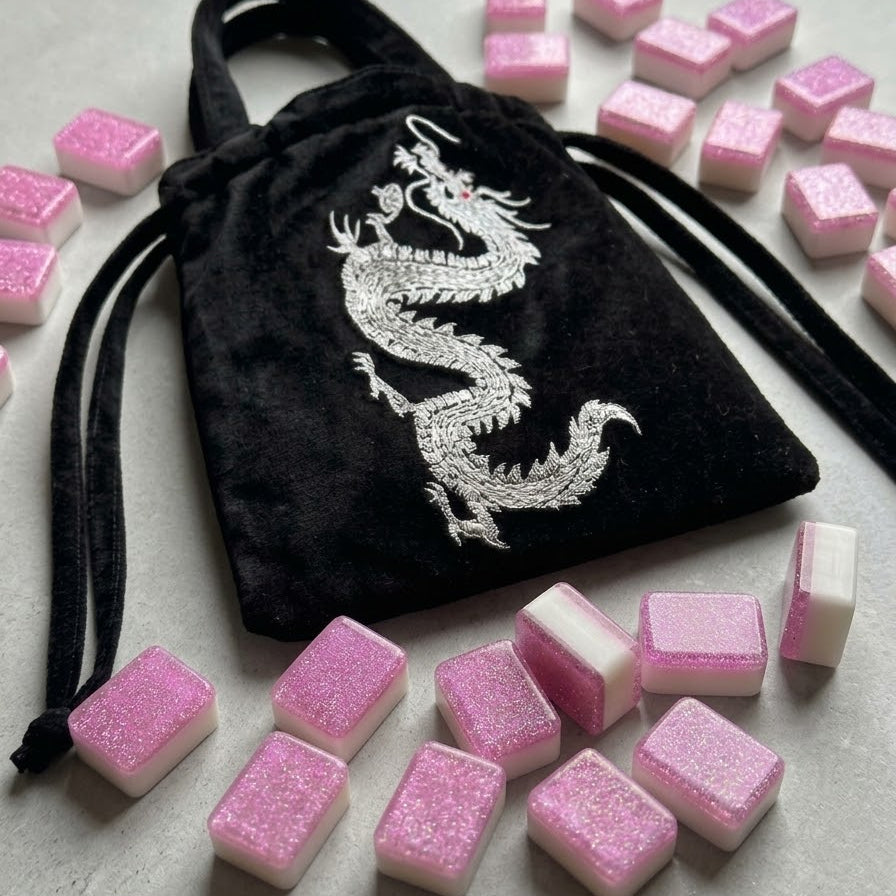 tyetye dragons whisper mahjong set pink glitter tiles India