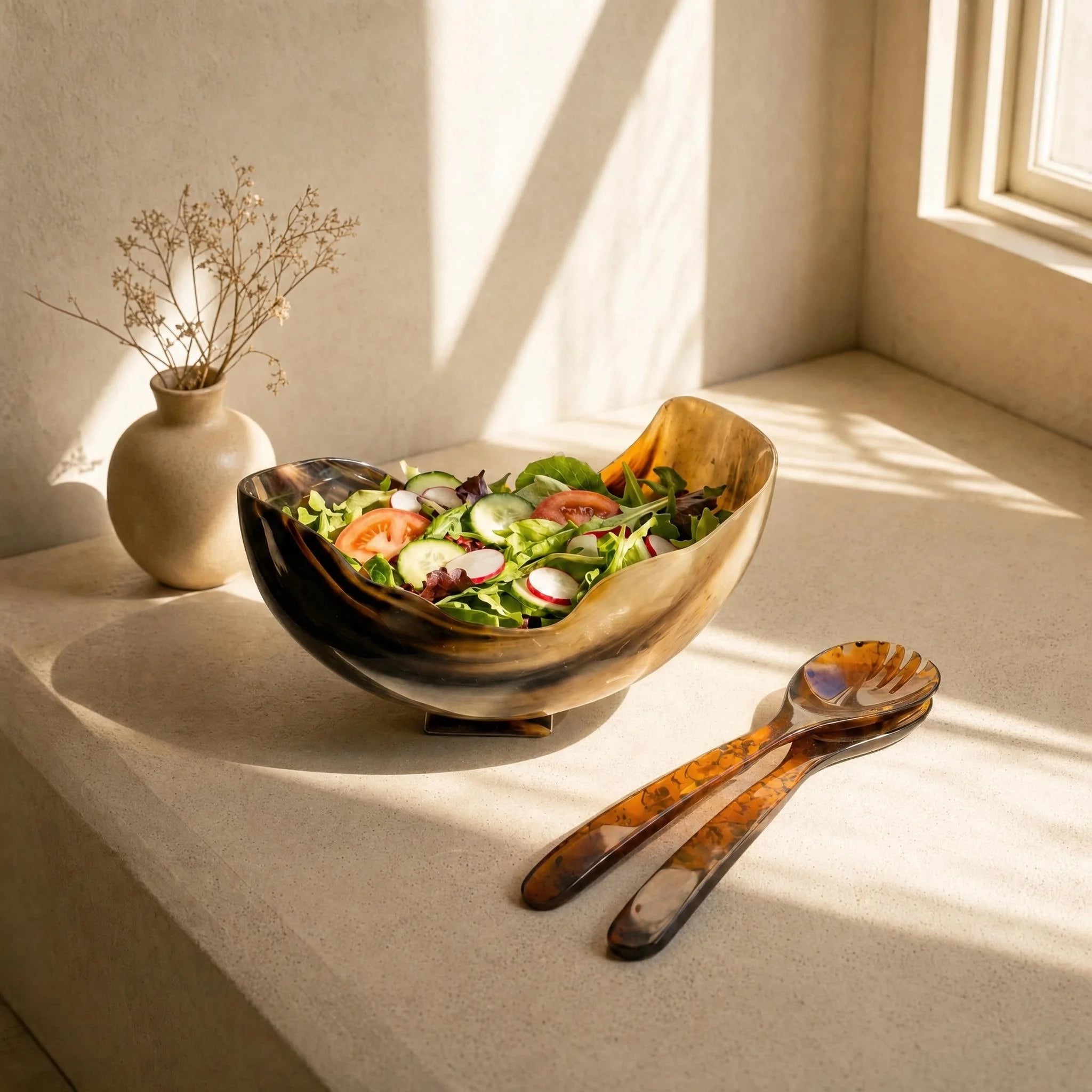 Abstract Horn Bowl