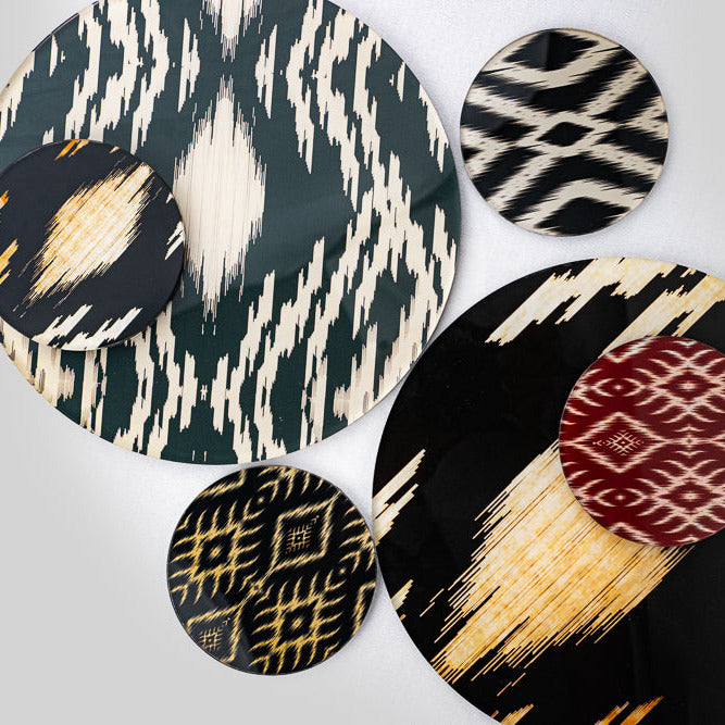 fun ikat coasters