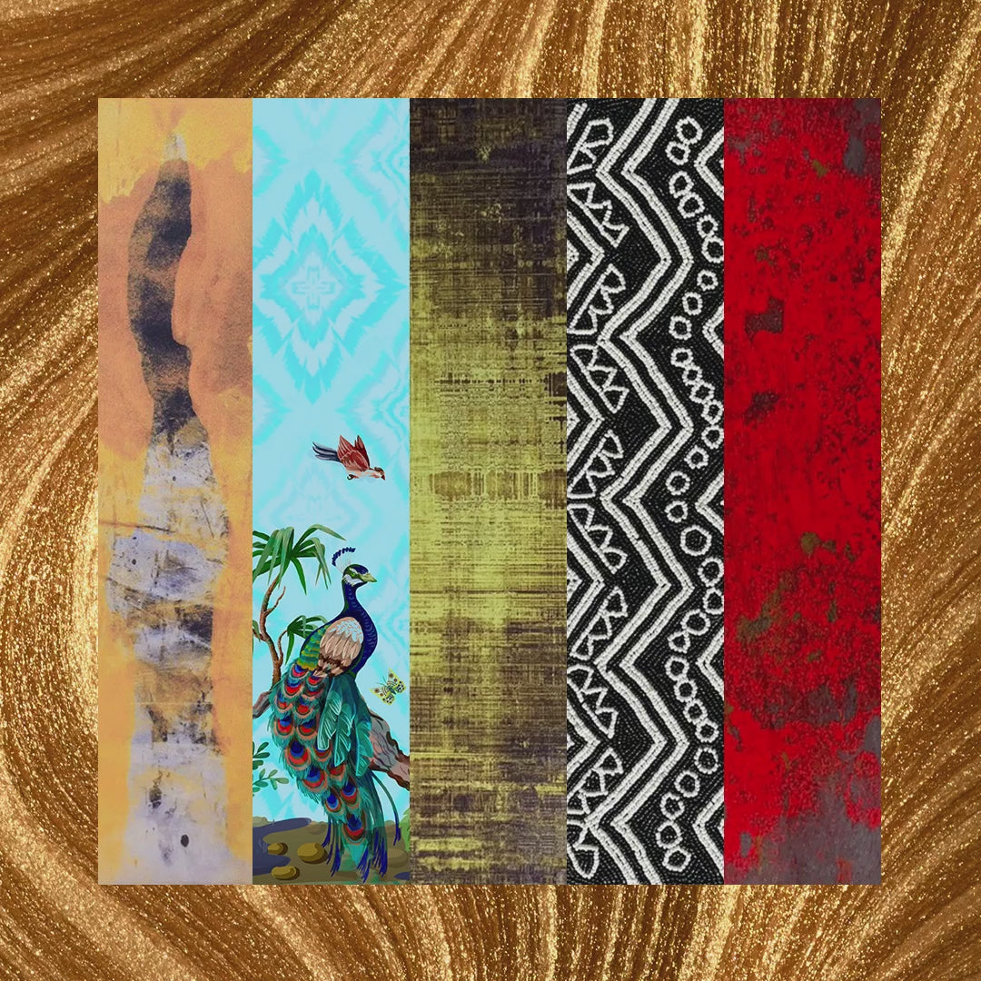 A video displaying a collection of colorful table mats, featuring various patterns and textures, as they are laid out on a dining table, showcasing their vibrant designs and functionality."