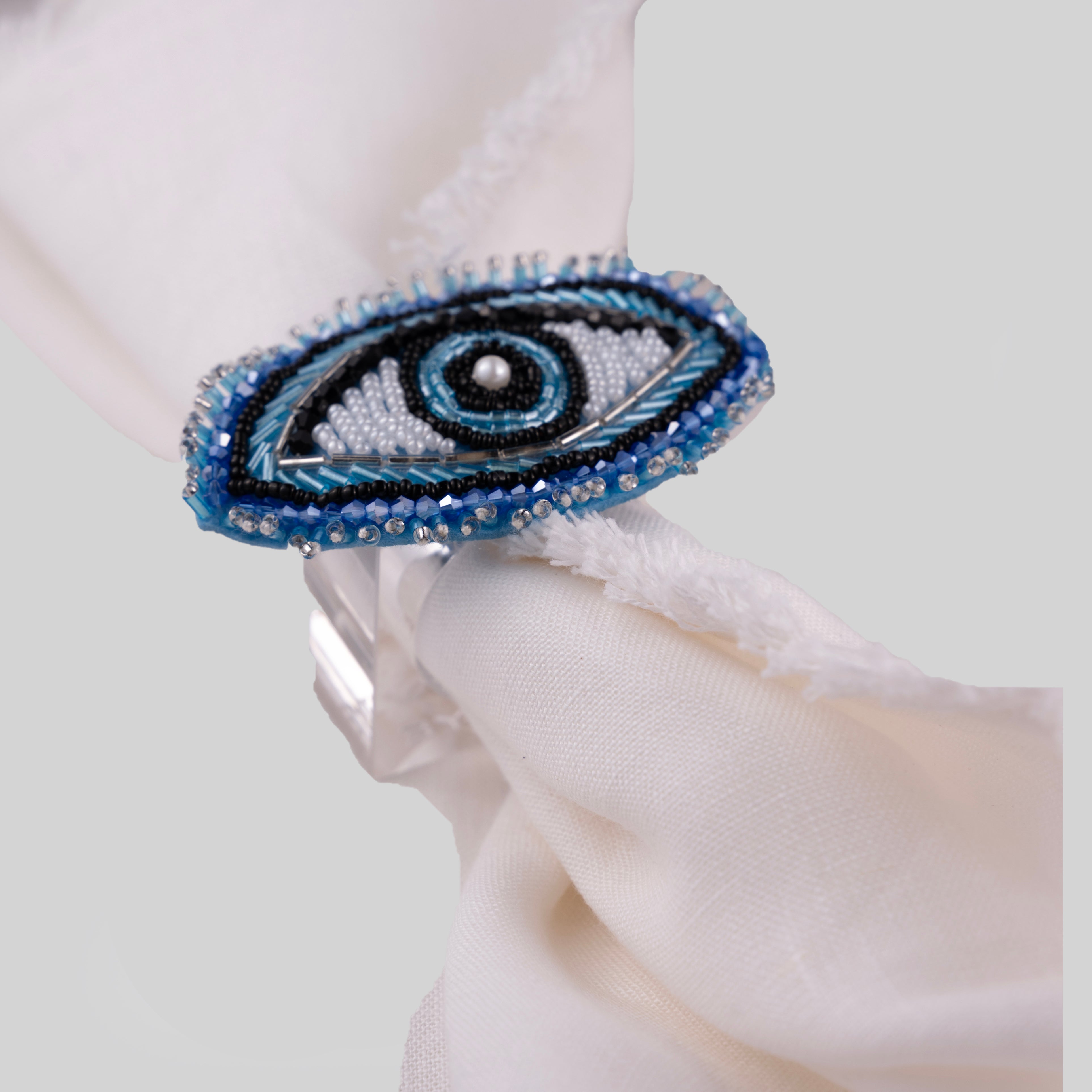 Evil Eye Beaded Napkin Ring